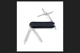 Chaveiro Multitool Homeplus+ em aço inoxidável preto, 1 pacote