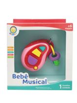 Chaveiro Musical Brinquedo Bebê Interativo Rosa Meninas 6m+