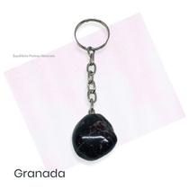 Chaveiro Natural De Pedra Granada Polida - Vitalidade