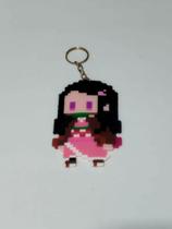 Chaveiro Nezuko pixel art Chaveiro Nezuko pixel art
