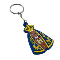 Chaveiro Nossa Senhora Aparecida Borracha Azul
