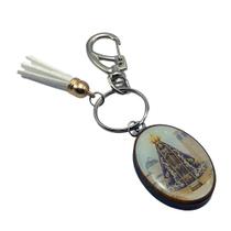 Chaveiro Nossa Senhora Aparecida com Gancho e Pompom Chaveiro Nossa Senhora Aparecida com Gancho e Pompom