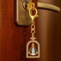 Chaveiro nossa senhora aparecida (nicho dourado e cruz Chaveiro nossa senhora aparecida (nicho dourado e cruz