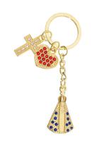 Chaveiro Nossa Senhora Aparecida Strass Vermelho