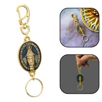 Chaveiro Nossa Senhora Das Graças Dourado Com Mosquetão