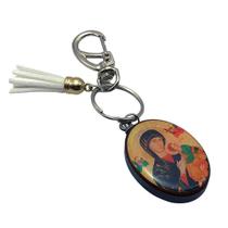 Chaveiro Nossa Senhora do Perpétuo Socorro com Gancho e Pompom