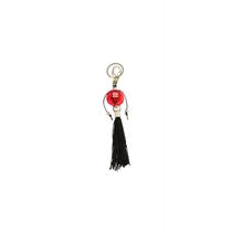 Chaveiro Obaluae com Xaxara Vermelho, Preto e Branco