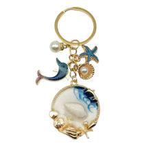 Chaveiro Ocean Animal Dolphin, Shell & Starfish Glitter Chaveiro Ocean Animal Dolphin, Shell & Starfish Glitter