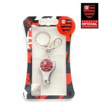 Chaveiro Oficial com Mosquetão Cortador de Unha Flamengo Chaveiro Oficial com Mosquetão Cortador de Unha Flamengo
