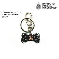 Chaveiro Oficial Licenciado com Mosquetão Ossinho + Gravação Corinthians