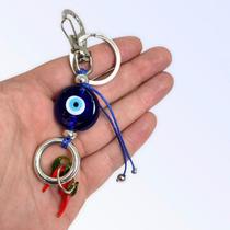 Chaveiro Olho Grego Azul Murano Patuá Pimenta 12 Cm Chaveiro Olho Grego Azul Murano Patuá Pimenta 12 Cm