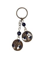 Chaveiro Olho Grego com duas arvores da vida