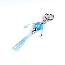 Chaveiro Oxossi Azul Ofá 15 cm em Murano Chaveiro Oxossi Azul Ofá 15 cm em Murano