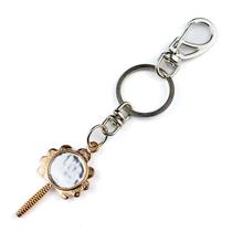 Chaveiro Oxum Abebê Luxo Espelho Dourado 14 cm em Metal