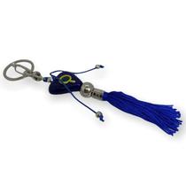 Chaveiro Oxum Azul com Abebê em Murano 16 Cm Chaveiro Oxum Azul com Abebê em Murano 16 Cm