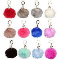 Chaveiro Para Bolsa Mochilas Pompom 12 Unidades Em Cores Variadas