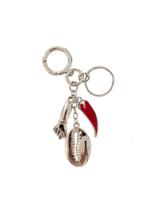 Chaveiro Patuá Amuleto De Proteção Pimenta Figa Búzio Luxo Prateado Chaveiro Patuá Amuleto De Proteção Pimenta Figa Búzio Luxo Prateado