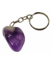 Chaveiro Pedra Ametista 2,5cm Proteção Energia Bons Fluído