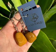 Chaveiro pedra rolada- jaspe amarelo Chaveiro pedra rolada- jaspe amarelo