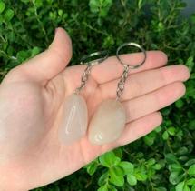 Chaveiro pedra rolada- quartzo rosa Chaveiro pedra rolada- quartzo rosa