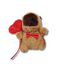 Chaveiro pelucia capivara com coração - bbr toys