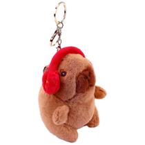 Chaveiro Pelúcia Capivara com Fone Vermelho - BBR Toys