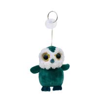 Chaveiro Pelucia Para Carro Com Ventosa Coruja Verde 14cm -