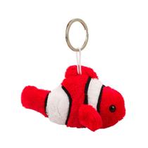Chaveiro Pelúcia Super Fofo Nemo Peixe Vermelho Listra Branca 12cm Chaveiro Pelúcia Super Fofo Nemo Peixe Vermelho Listra Branca 12cm