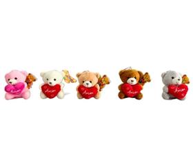 Chaveiro Pelucia Urso C/Coração Amor F1840 Fizzy