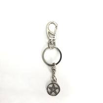 Chaveiro Pentagrama pequeno 13 cm metal Níquel Chaveiro Pentagrama pequeno 13 cm metal Níquel