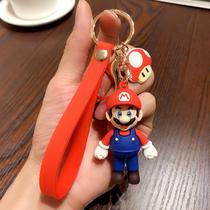 Chaveiro Personagem Super Mario Bros Luigi Yoshi Emborrachado