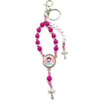 Chaveiro Personalizado com 1 Nome (Batizado) - Cor Rosa