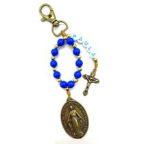 Chaveiro Personalizado com 1Nome-Cor Azul Royal-N Sra Graças - Ateliê Católico Arcanjos