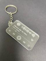 Chaveiro Personalizado Spotify Acrílico Transp. -1un