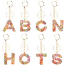 Chaveiro Personalizados 26 Letras Pendente Para Mulheres Resina Chaveiros Meninas Acessório Bolsa