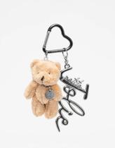 Chaveiro Petite Jolie Urso Feminino Para Bolsa Com Mosquetão Cor:Grafite