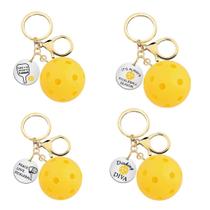 Chaveiro Pickleball em aço inoxidável Chaveiro Esportivo Charm