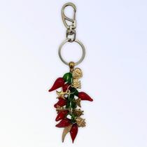Chaveiro Pimenta Murano Cacho Grande Dourado 16 Cm Chaveiro Pimenta Murano Cacho Grande Dourado 16 Cm