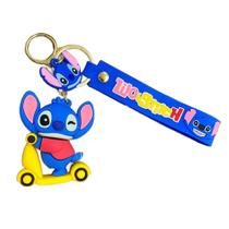Chaveiro Pingente Emborrachado Lilo & Stitch