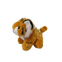 Chaveiro Plush Tiger Cute Mini Tiger Plush Doll Amarelo de 10 cm Chaveiro Plush Tiger Cute Mini Tiger Plush Doll Amarelo de 10 cm