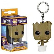 Chaveiro pocket pop marvel guardiões da galáxia dancing groot