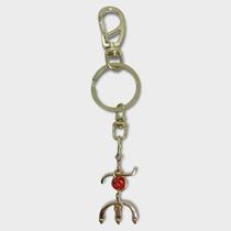 Chaveiro Pomba Gira Tridente Níquel Com Rosa 15 Cm Metal Chaveiro Pomba Gira Tridente Níquel Com Rosa 15 Cm Metal