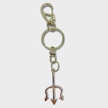 Chaveiro Pomba Gira Tridente Níquel Luxo13 Cm Metal