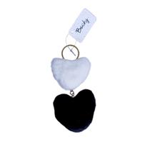 Chaveiro Pompom Corações Fofo Macio para Mochila Bolsa 17 CM Chaveiro Pompom Corações Fofo Macio para Mochila Bolsa 17 CM