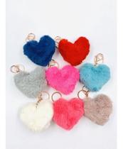 Chaveiro Pompom De Coração Colorido