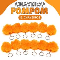 Chaveiro Pompom Pelúcia Laranja - 50Mm Kit C/12 Unidades - Nybc Chaveiro Pompom Pelúcia Laranja - 50Mm Kit C/12 Unidades - Nybc