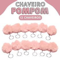Chaveiro Pompom Pelúcia Rose - 70Mm Kit C/12 Unidades - Nybc Chaveiro Pompom Pelúcia Rose - 70Mm Kit C/12 Unidades - Nybc