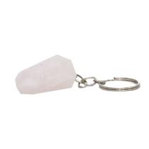 CHAVEIRO PONTA QUARTZO ROSA - (3 a 6)cm