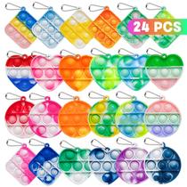 Chaveiro Pop Fidget Toy Genuvi - 24 Peças para Aliviar o Estresse Infantil