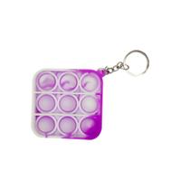 Chaveiro Pop it Anti estresse Quadrado Relaxamento Ansiedade Fidget Sensorial
